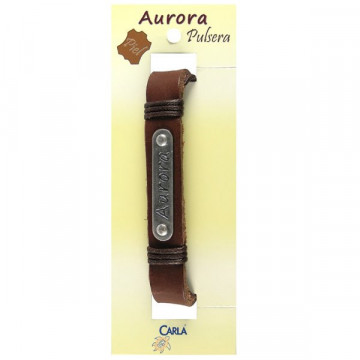 Pulseira Couro Nome Modelo 01 Aurora