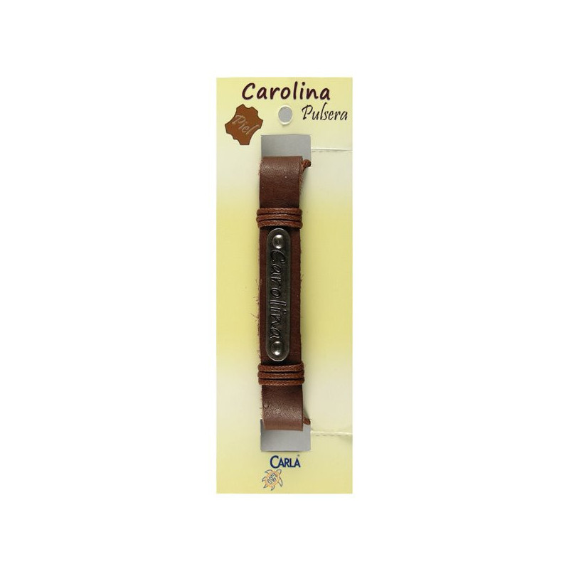 Pulseira Couro Nome Modelo 01 Carolina Pulseira Couro Nome Modelo 01 Carolina