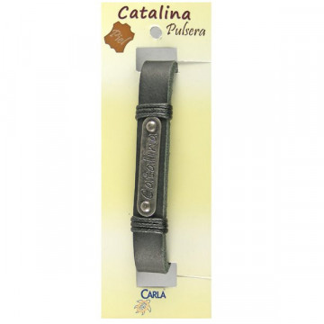 Pulseira Couro Nome Modelo 01 Catalina