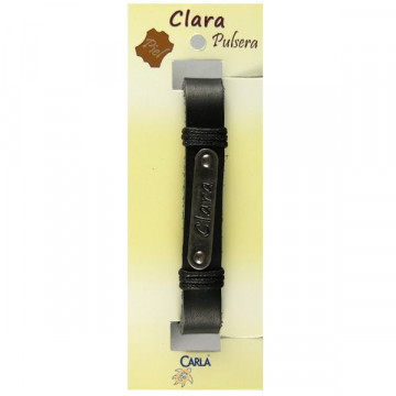 Pulseira Couro Nome Modelo 01 Clara