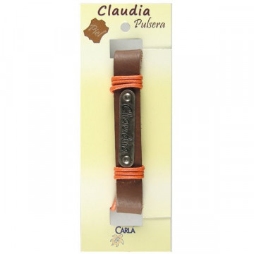 Pulseira Couro Nome Modelo 01 Claudia