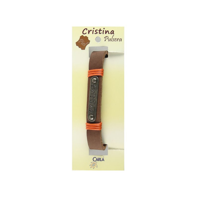 Pulsera cuero nombre mod 01 Cristina Pulsera cuero nombre mod 01 Cristina