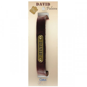 Pulseira Couro Nome Modelo 01 David