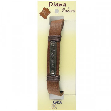 Pulseira Couro Nome Modelo 01 Diana