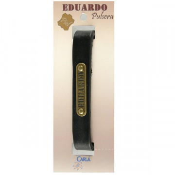 Pulsera cuero nombre mod 01 Eduardo