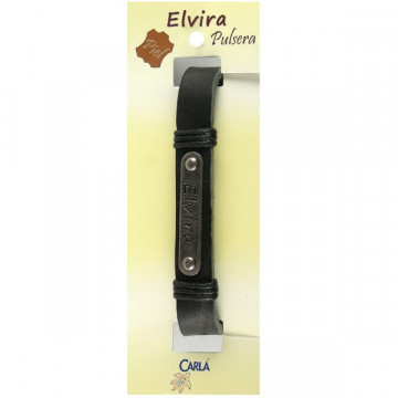 Pulsera cuero nombre mod 01 Elvira