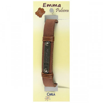 Pulseira Couro Nome Modelo 01 Emma