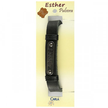 Pulseira Couro Nome Modelo 01 Esther