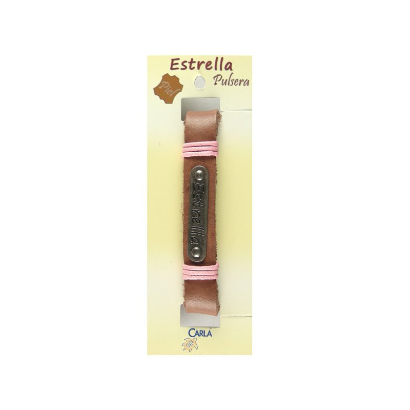 Pulsera cuero nombre mod 01 Estrella Pulsera cuero nombre mod 01 Estrella