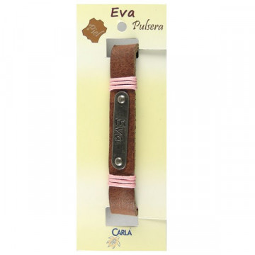 Pulsera cuero nombre mod 01 Eva