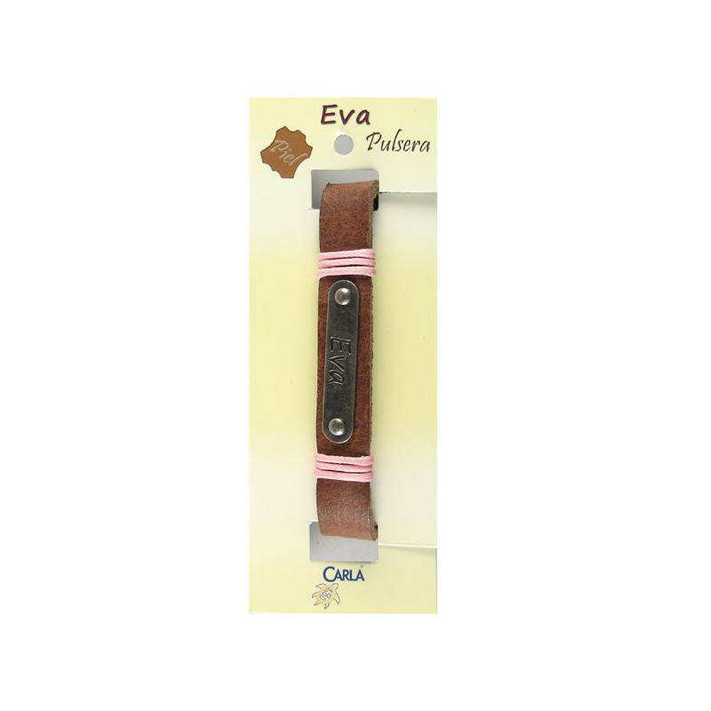 Pulseira Couro Nome Modelo 01 Eva Pulseira Couro Nome Modelo 01 Eva