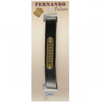 Pulseira Couro Nome Modelo 01 Fernando