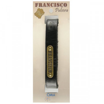 Pulseira Couro Nome Modelo 01 Francisco