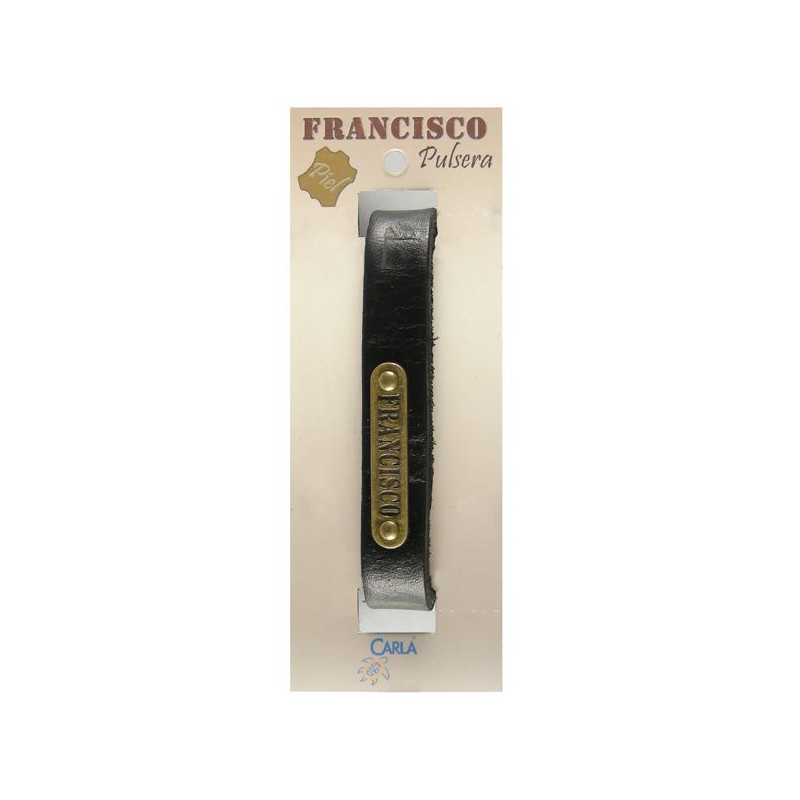 Pulsera cuero nombre mod 01 Francisco Pulsera cuero nombre mod 01 Francisco