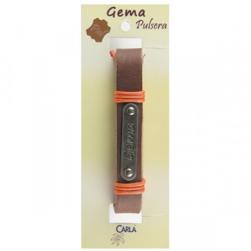 Pulseira Couro Nome Modelo 01 Gema