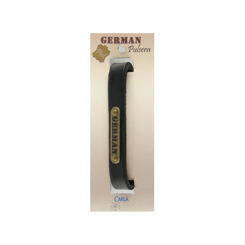 Pulsera cuero nombre mod 01 German Pulsera cuero nombre mod 01 German