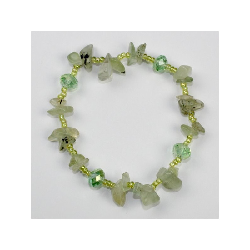Pulsera Chip cristal Prehnita Pulsera Chip cristal Prehnita