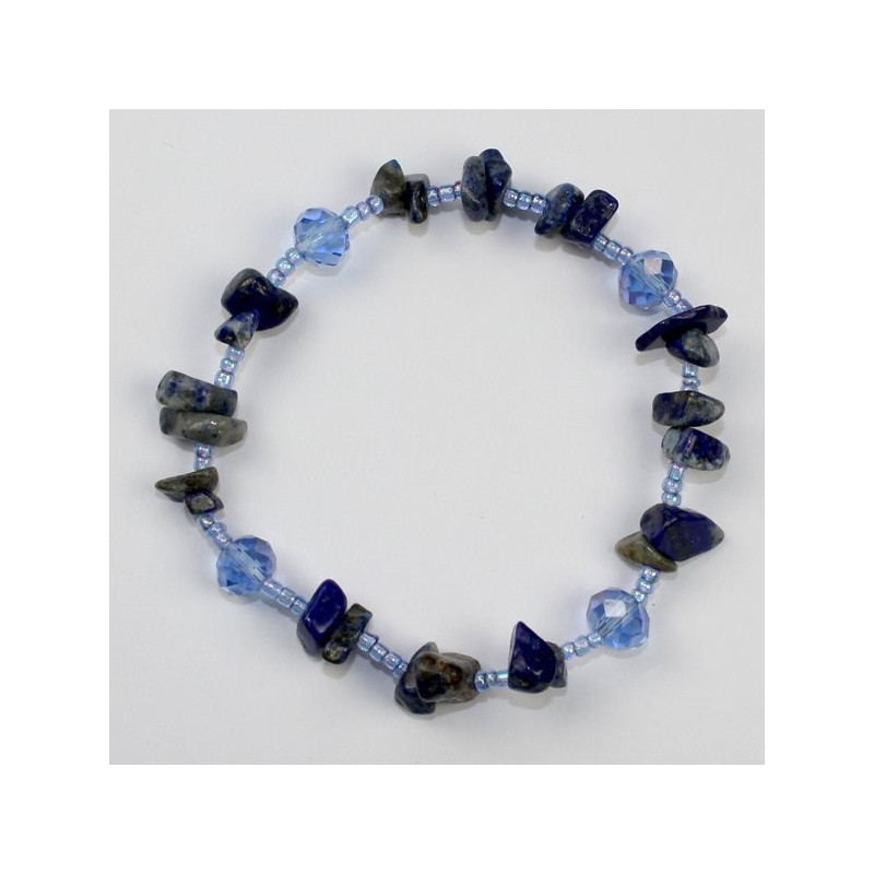 Pulsera Chip cristal Sodalita Pulsera Chip cristal Sodalita