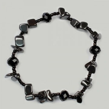 Pulsera Chip Cristal y Hematites