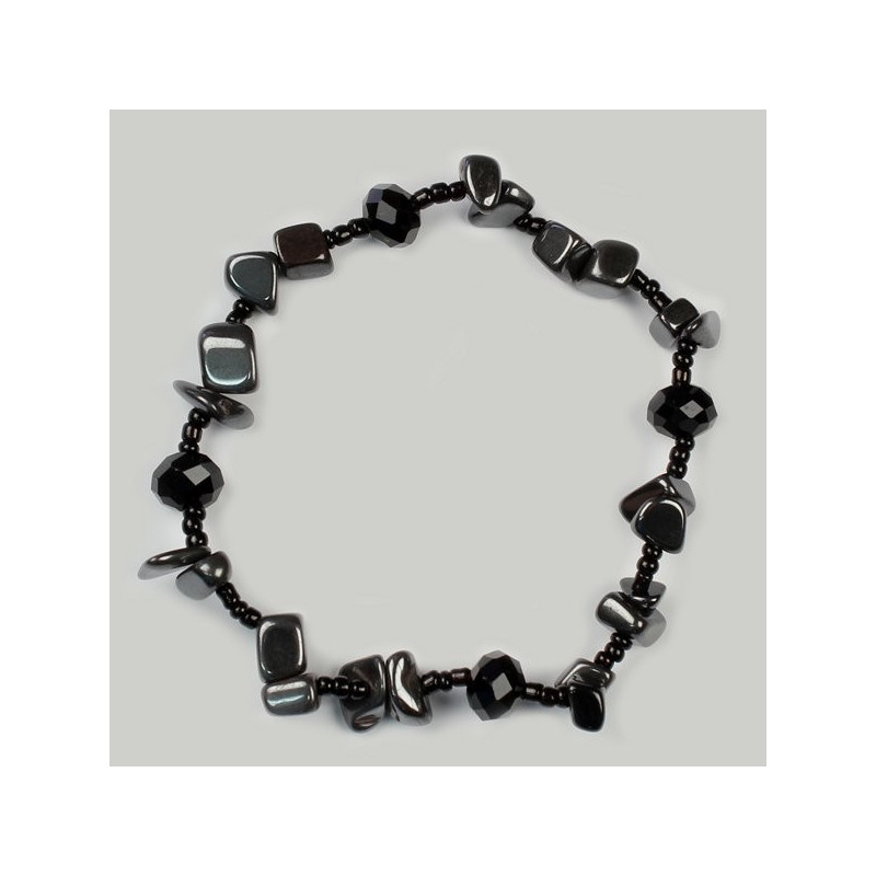 Pulsera Chip Cristal y Hematites Pulsera Chip Cristal y Hematites