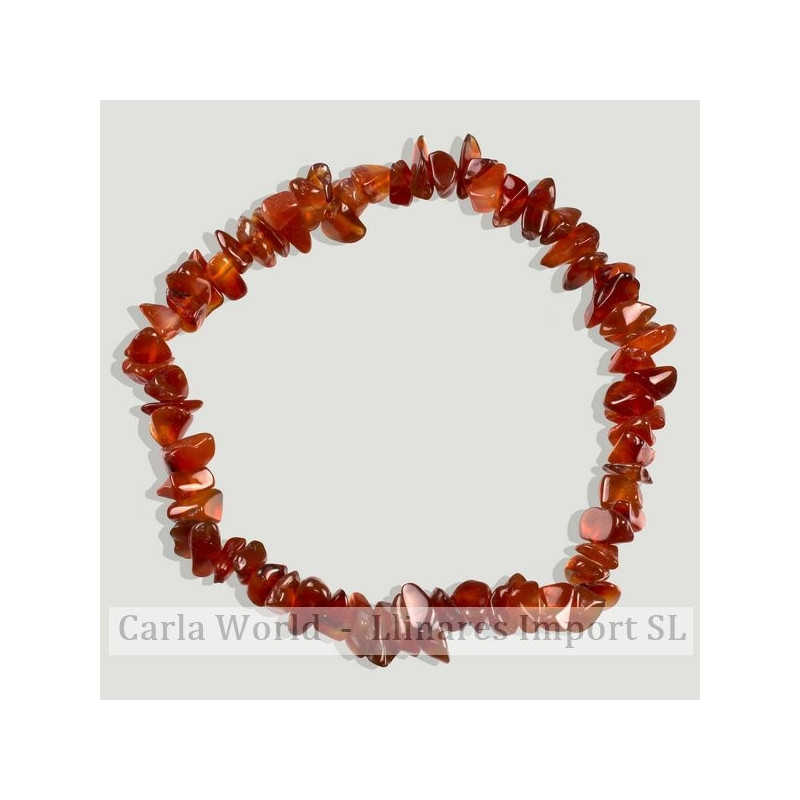 Pulseira Pedras Elástica Cornalina Pulseira Pedras Elástica Cornalina