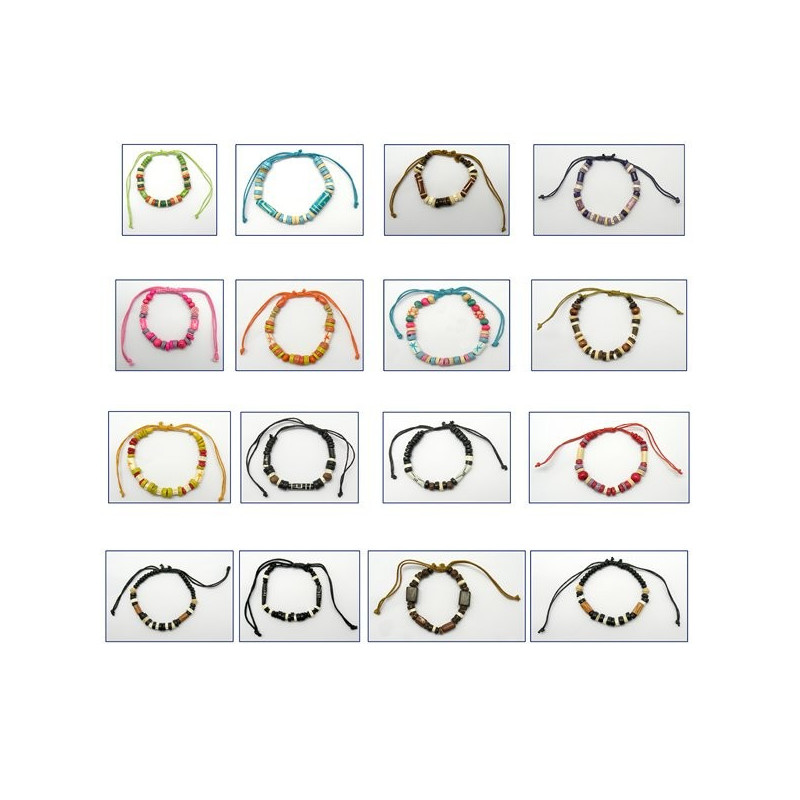 Pulsera hueso y coco. Colores surtidos Pulsera hueso y coco. Colores surtidos