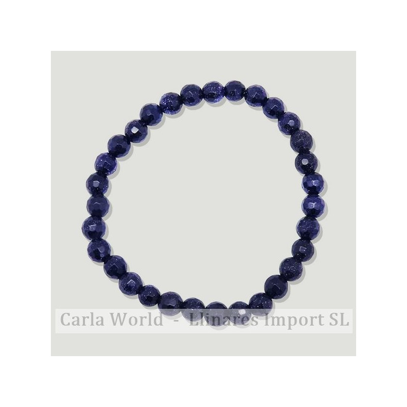 Pulsera elastica de bola facetada Aventurina oro a Pulsera elastica de bola facetada Aventurina oro a