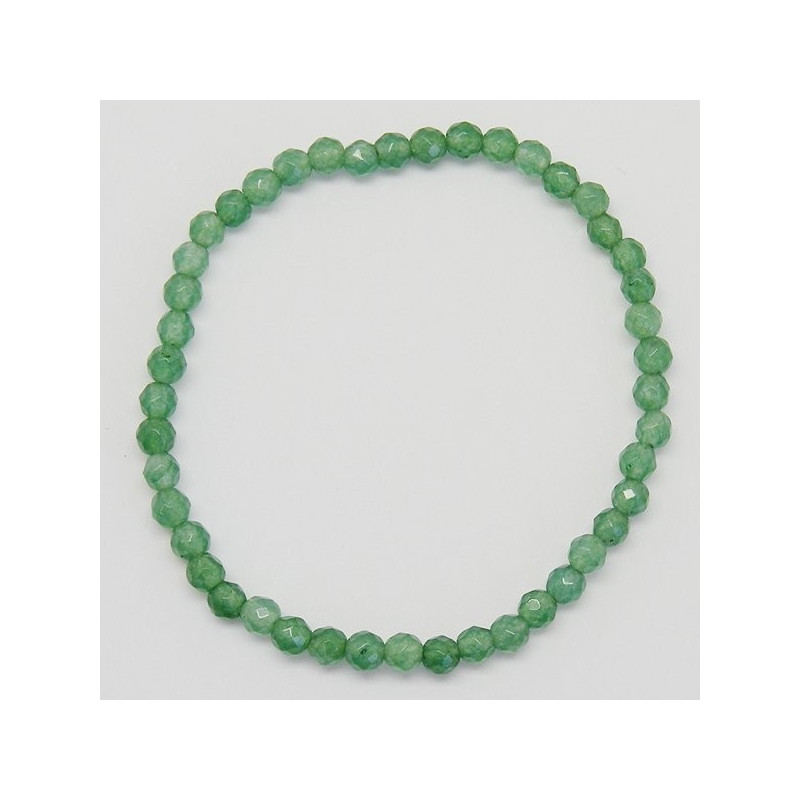 Pulsera elástica bola facetada Aventurina verde 4m Pulsera elástica bola facetada Aventurina verde 4m
