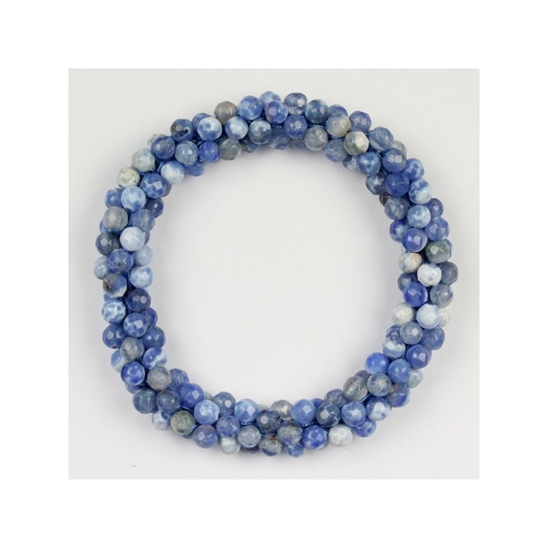 Pulsera mineral multi-bola. Agata fuego azul Pulsera mineral multi-bola. Agata fuego azul