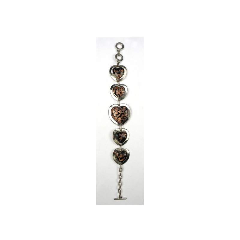 Pulsera murano y meta, Corazon, col surt Pulsera murano y meta, Corazon, col surt