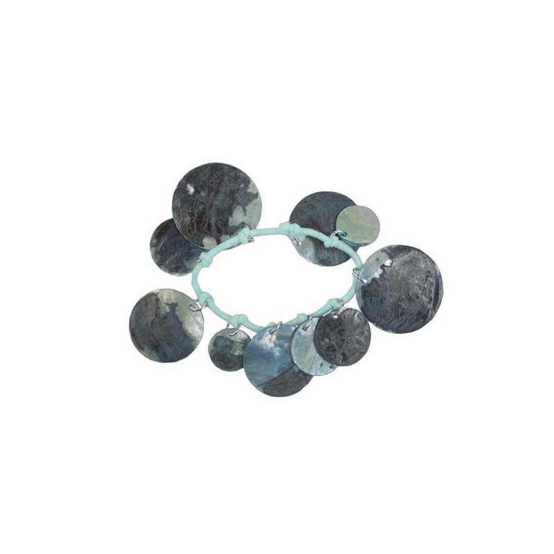 Pulsera Nacar con goma. Modelo 01 Azul Pulsera Nacar con goma. Modelo 01 Azul