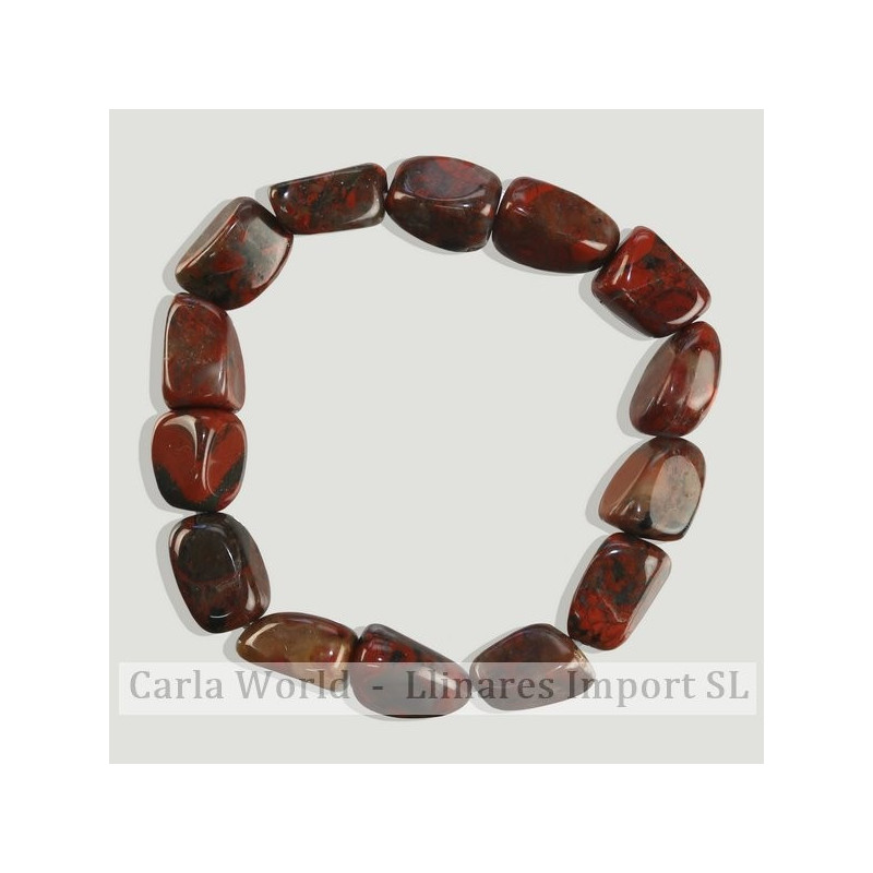 Pulsera elástica rodados Jaspe Sardo Pulsera elástica rodados Jaspe Sardo