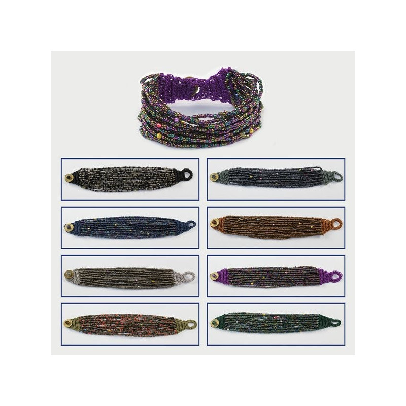 Pulsera Macrame bolitas pequeñas. Colores surtidos Pulsera Macrame bolitas pequeñas. Colores surtidos