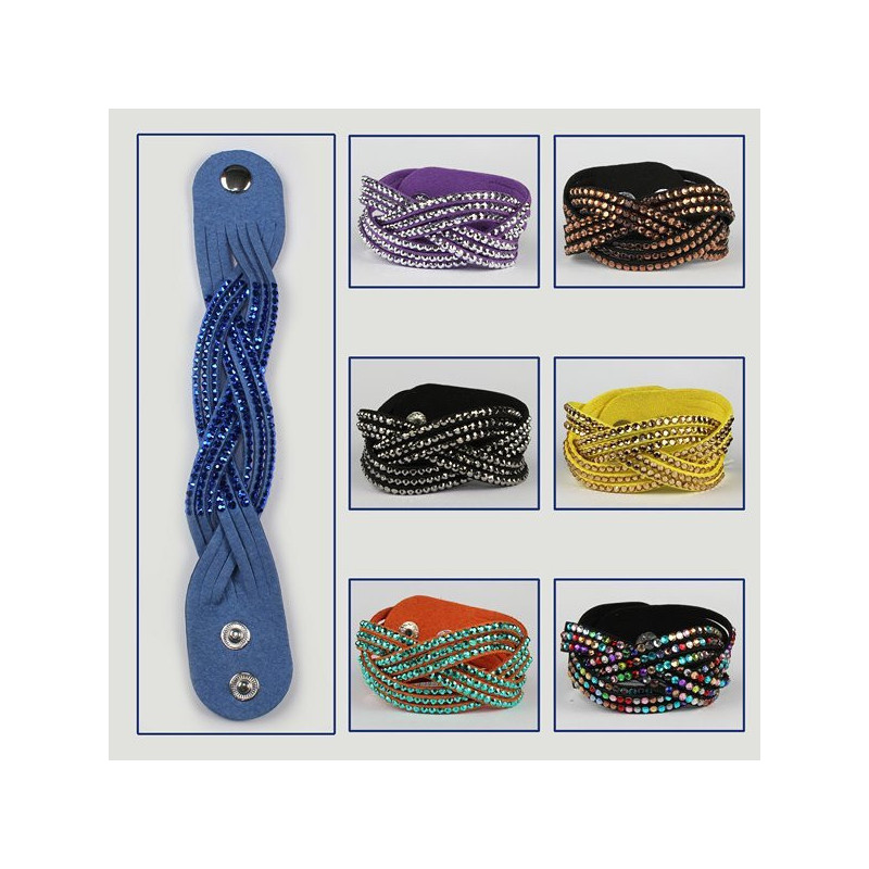 Pulsera Austrian Crystal Trenza. Colores surtidos Pulsera Austrian Crystal Trenza. Colores surtidos