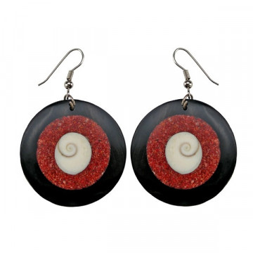 Pendientes arena, concha, mod 11,