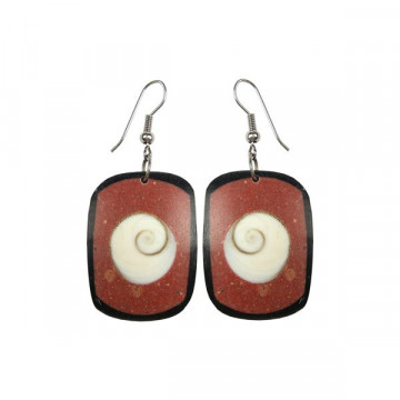 Pendientes arena, concha, mod 04,