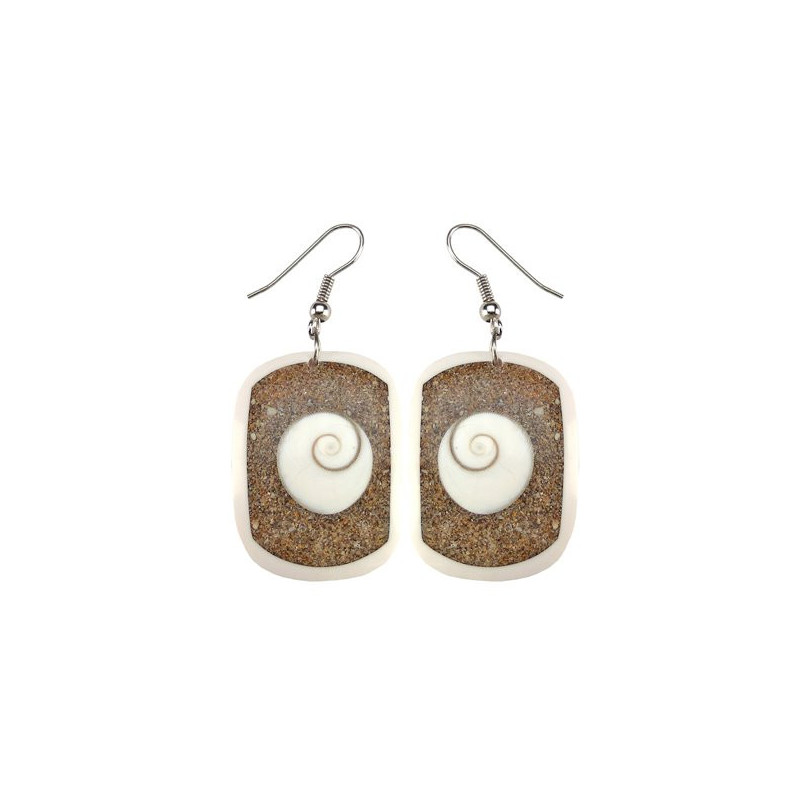 Pendientes arena, concha, mod 14, Pendientes arena, concha, mod 14,