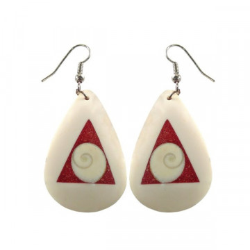 Pendientes arena, concha, mod 01,