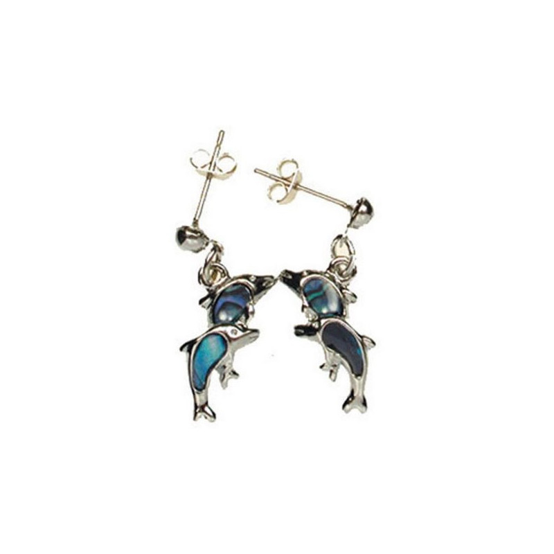Pendientes abalón. Modelo delfin doble Pendientes abalón. Modelo delfin doble