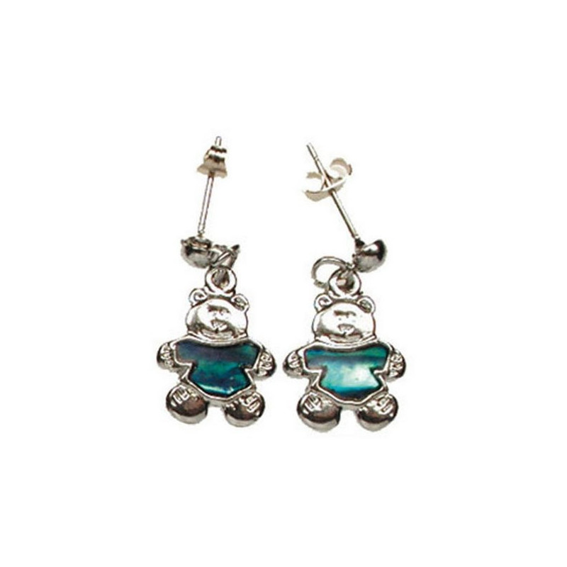 Pendientes abalón. Modelo ositos Pendientes abalón. Modelo ositos