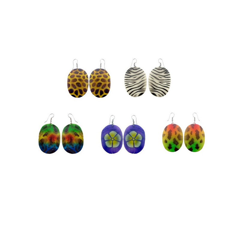 Ptes capiz, Oval, Var colores Ptes capiz, Oval, Var colores
