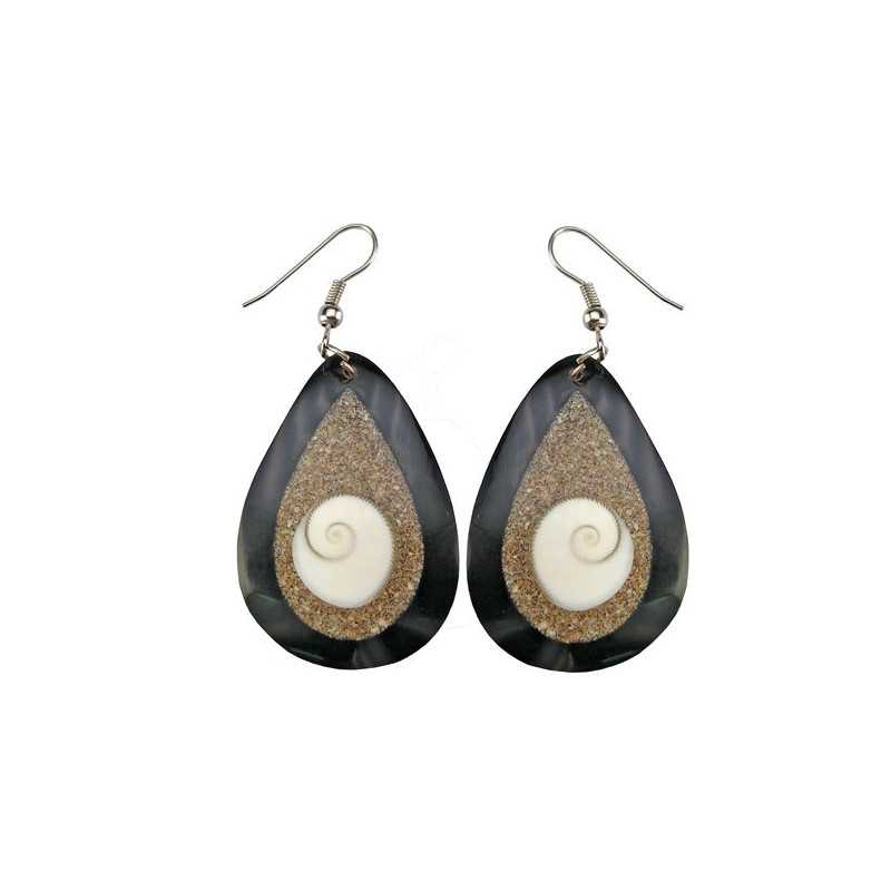 Pendientes arena, concha, mod 10, Pendientes arena, concha, mod 10,