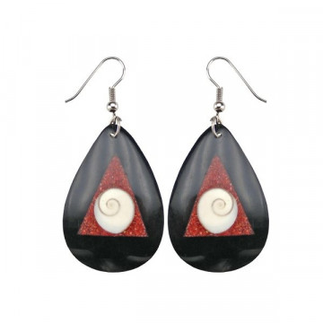 Pendientes arena, concha, mod 12,