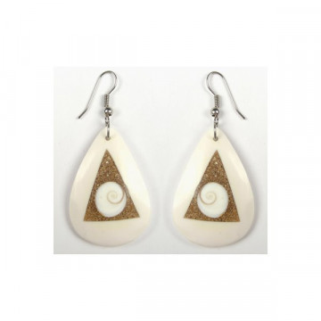 Pendientes arena, concha, mod 17,