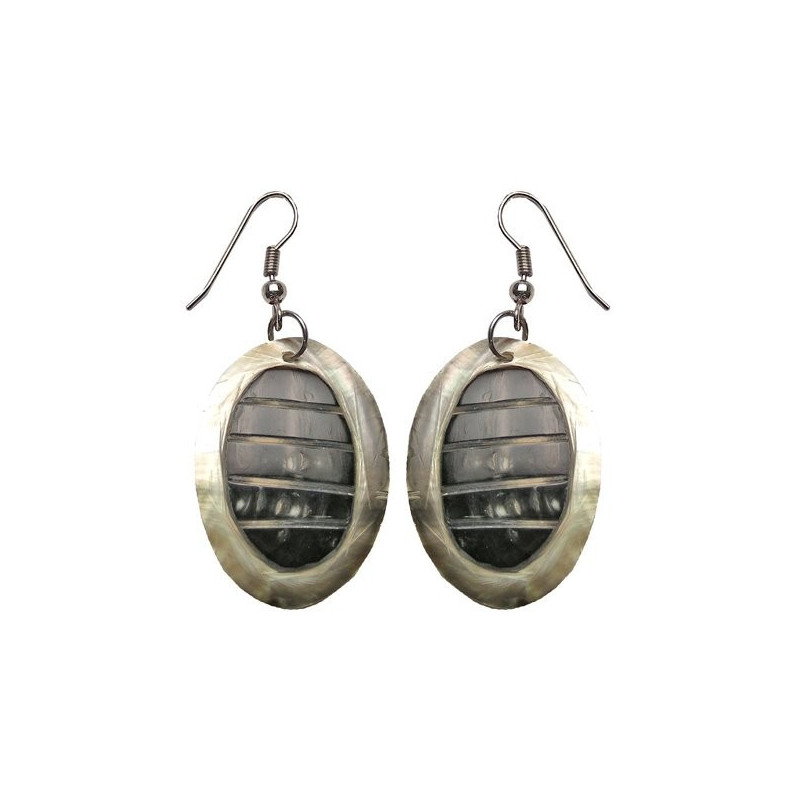 Pendientes nacar oval Pendientes nacar oval