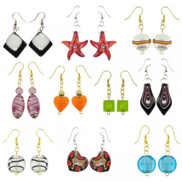 Pendientes cristal murano. Modelos y colores surti