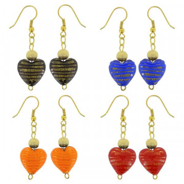 Pendientes cristal murano mod 06 colores surtidos