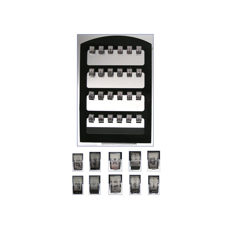 Pack 12u Pte acero, mod 02 plateado, grande Pack 12u Pte acero, mod 02 plateado, grande