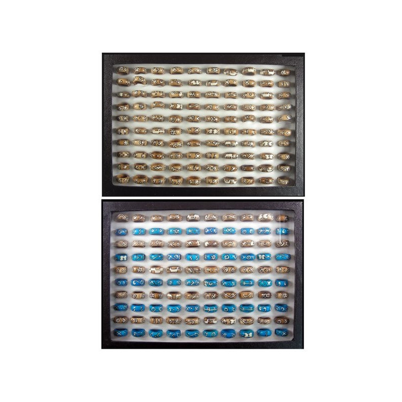 Anillos hueso 72 uds, mod 05, var.med. Anillos hueso 72 uds, mod 05, var.med.