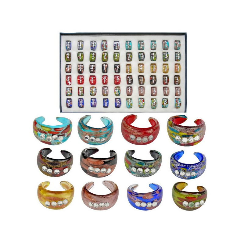 Anillo cristal murano, circonitas mod 1 Anillo cristal murano, circonitas mod 1